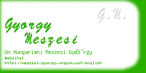 gyorgy meszesi business card